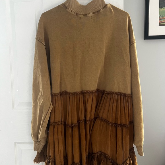 Free People We The Free Pixie Sweatshirt Mini Dress Oversized Cotton - Picture 7 of 7